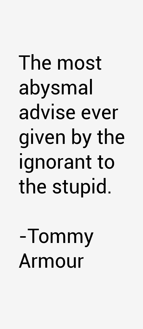 Tommy Armour Quotes