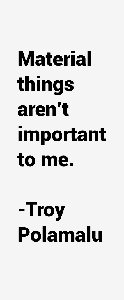 Troy Polamalu Quotes