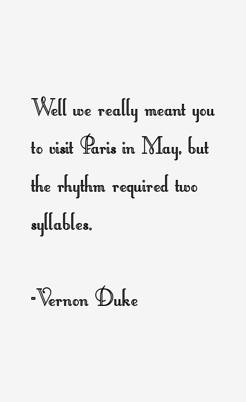 Vernon Duke Quotes