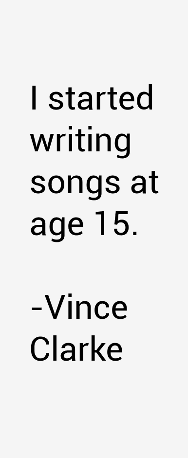 Vince Clarke Quotes