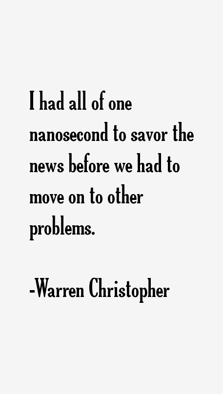 Warren Christopher Quotes