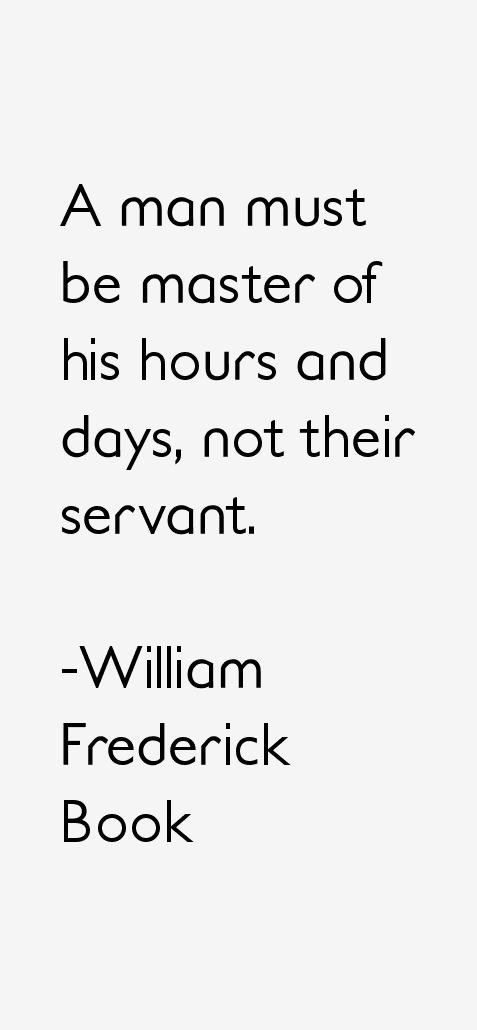 William Frederick Book Quotes