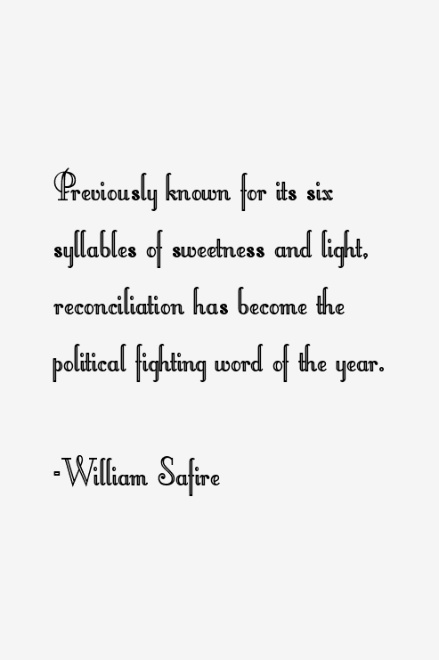William Safire Quotes