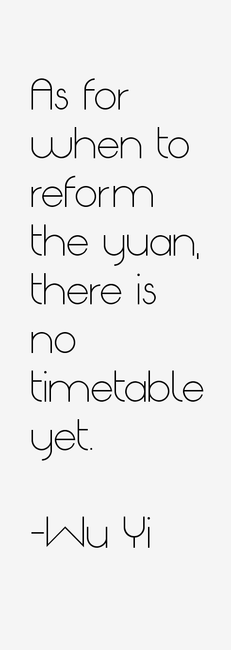 Wu Yi Quotes