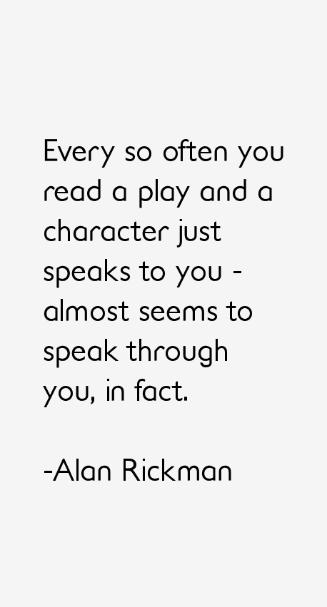 Alan Rickman Quotes