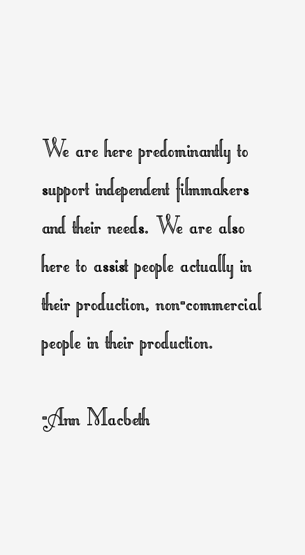Ann Macbeth Quotes