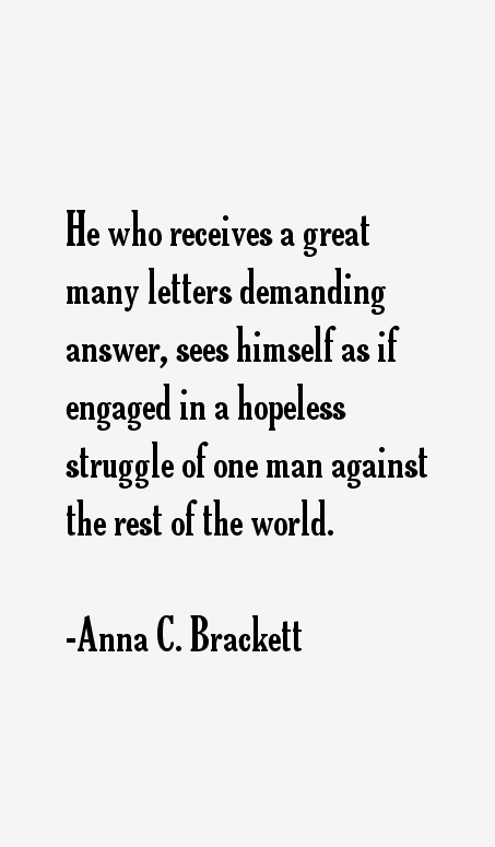 Anna C. Brackett Quotes