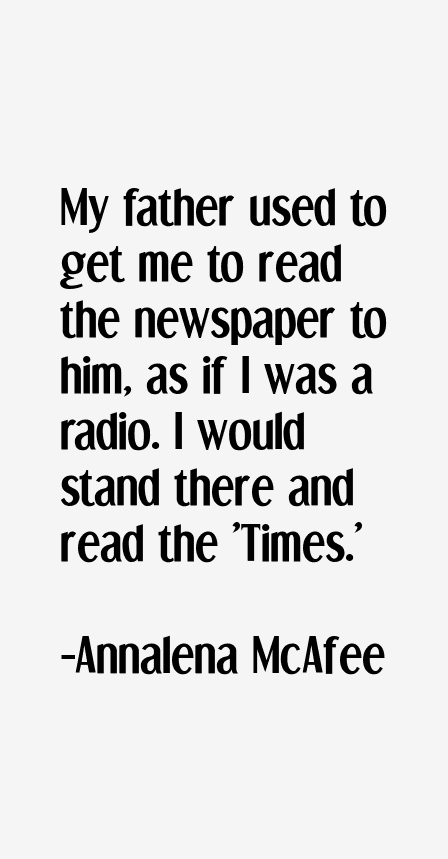 Annalena McAfee Quotes