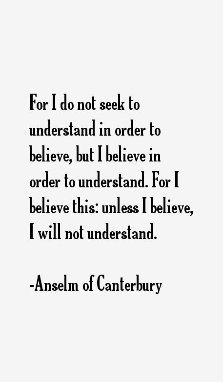 Anselm of Canterbury Quotes