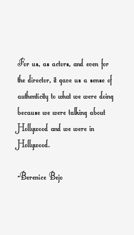Berenice Bejo Quotes