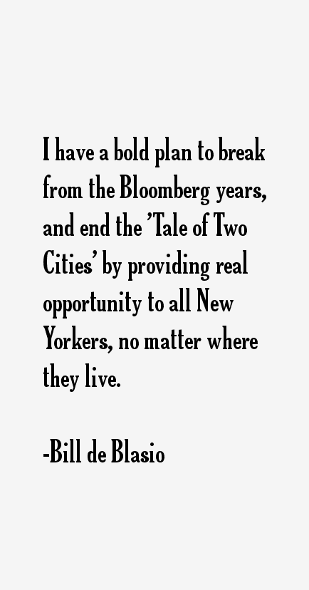 Bill de Blasio Quotes