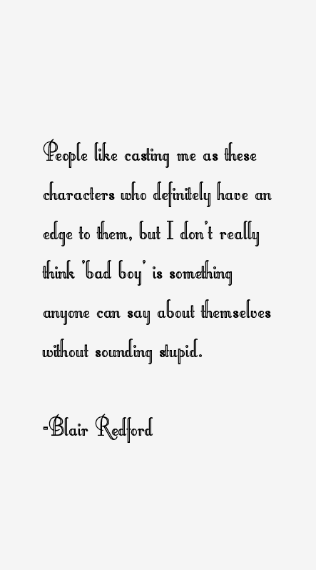 Blair Redford Quotes