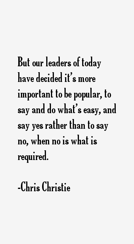 Chris Christie Quotes