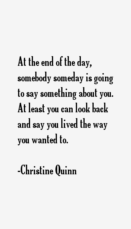 Christine Quinn Quotes