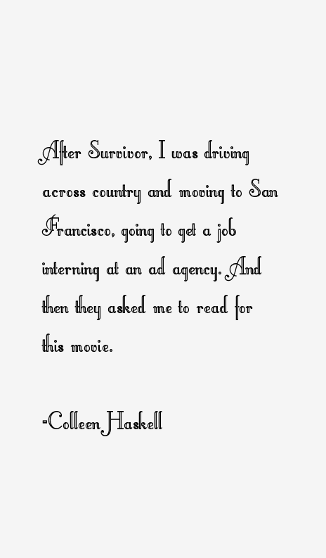 Colleen Haskell Quotes