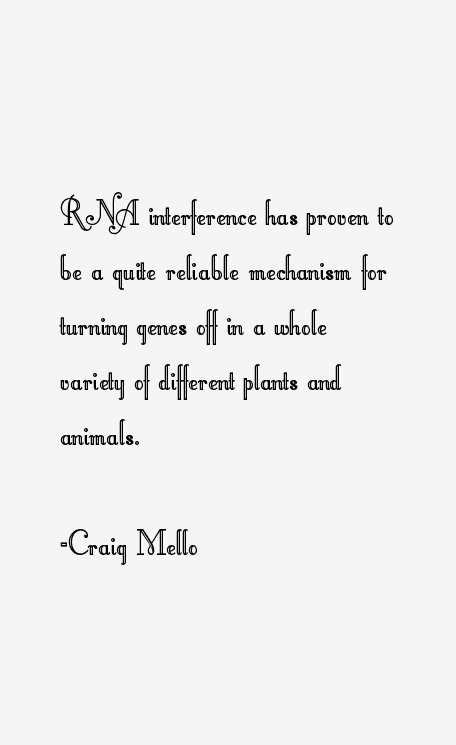 Craig Mello Quotes