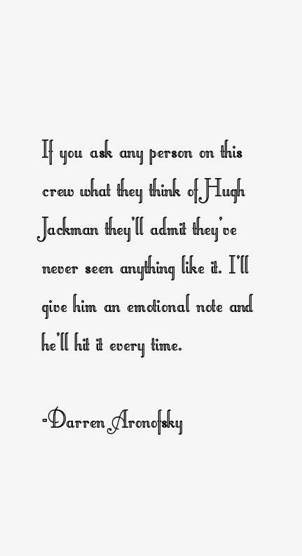 Darren Aronofsky Quotes