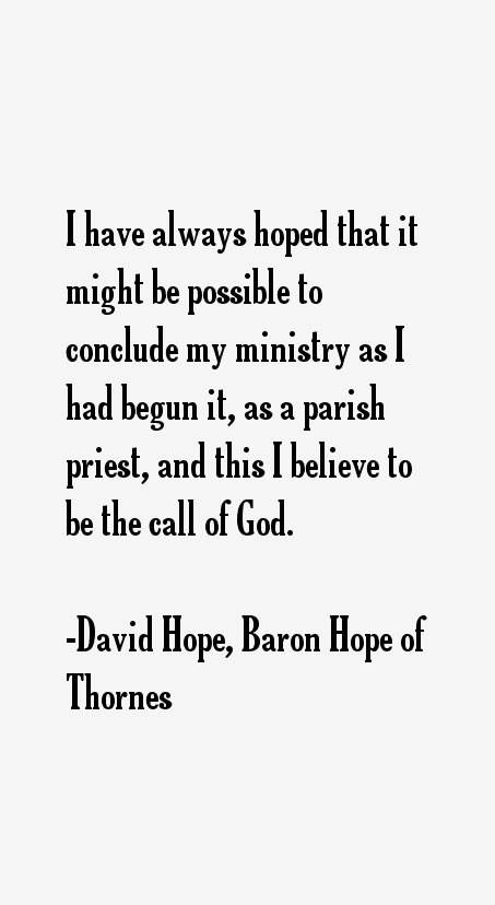 David Hope, Baron Hope of Thornes Quotes