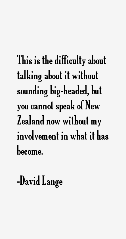 David Lange Quotes
