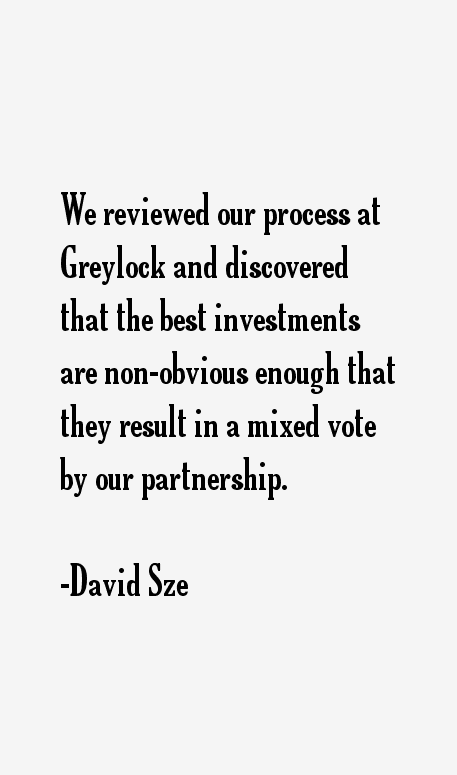 David Sze Quotes