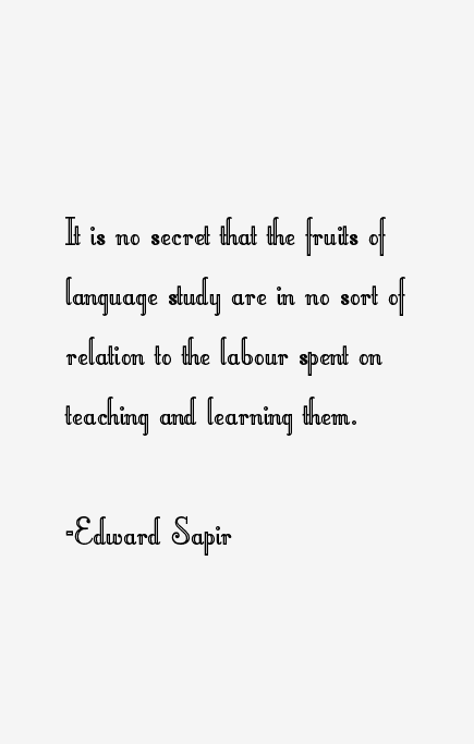 Edward Sapir Quotes