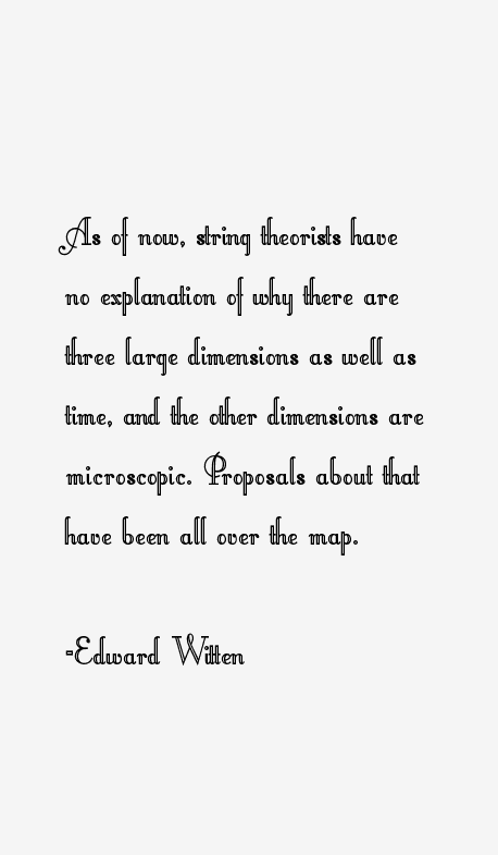 Edward Witten Quotes
