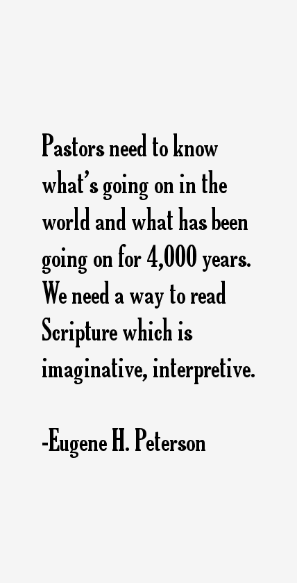 Eugene H. Peterson Quotes
