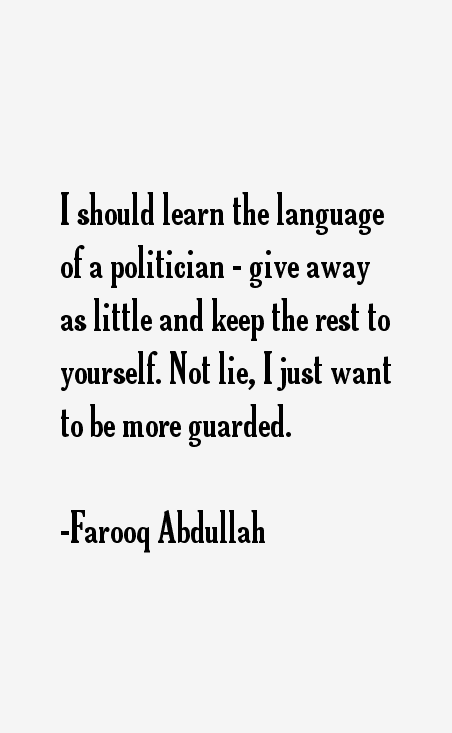 Farooq Abdullah Quotes