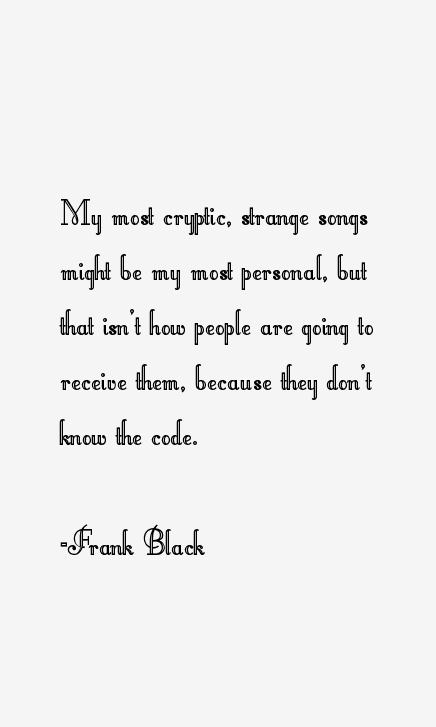 Frank Black Quotes