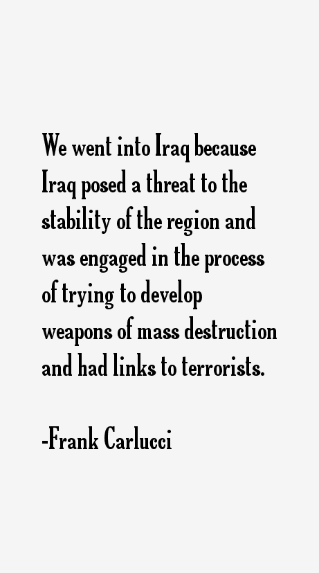 Frank Carlucci Quotes
