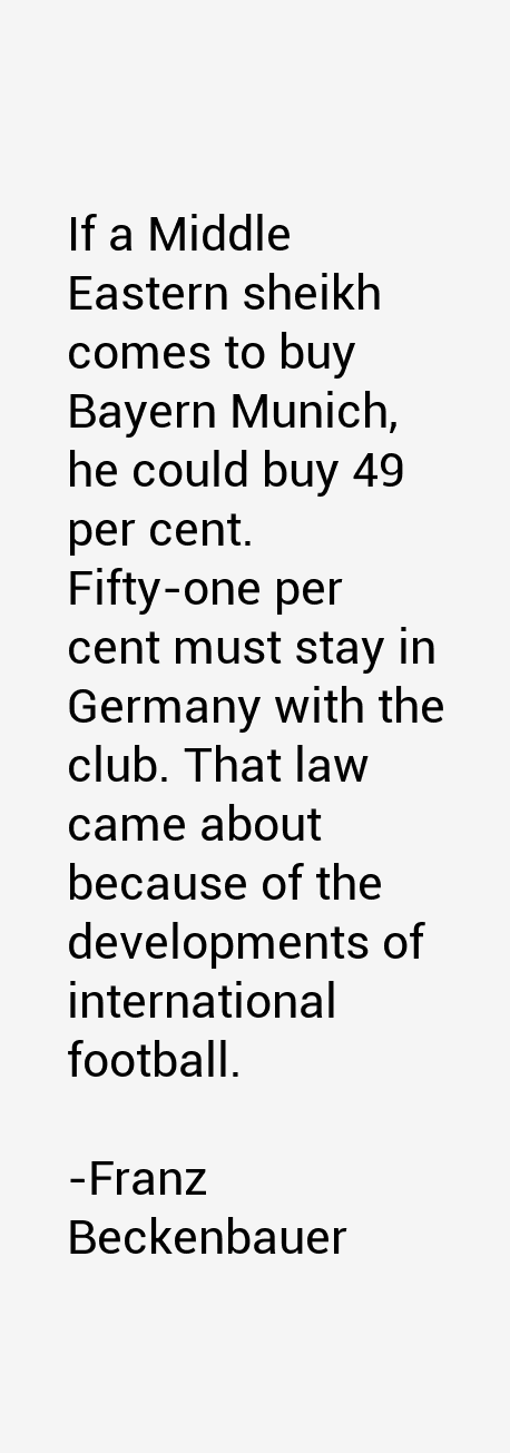Franz Beckenbauer Quotes