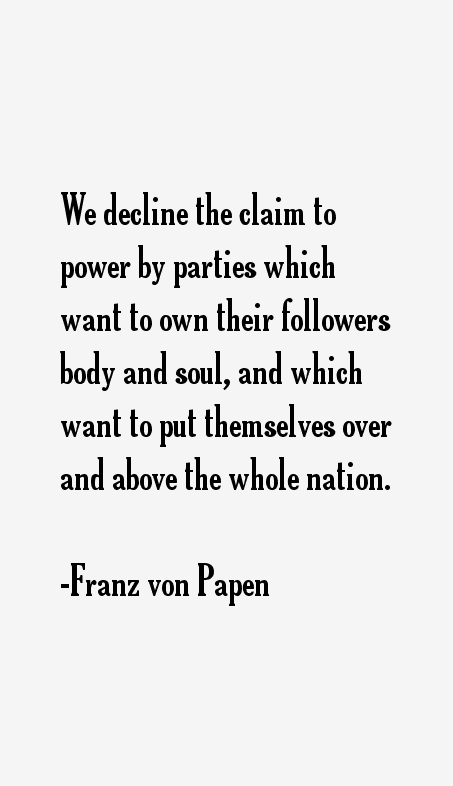Franz von Papen Quotes