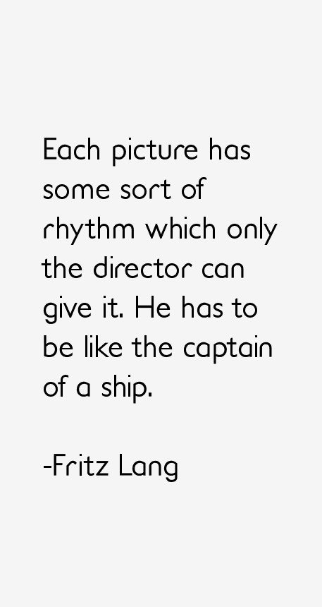 Fritz Lang Quotes
