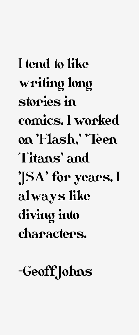 Geoff Johns Quotes