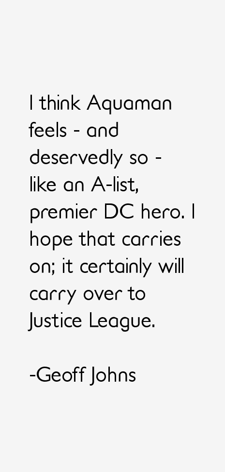 Geoff Johns Quotes
