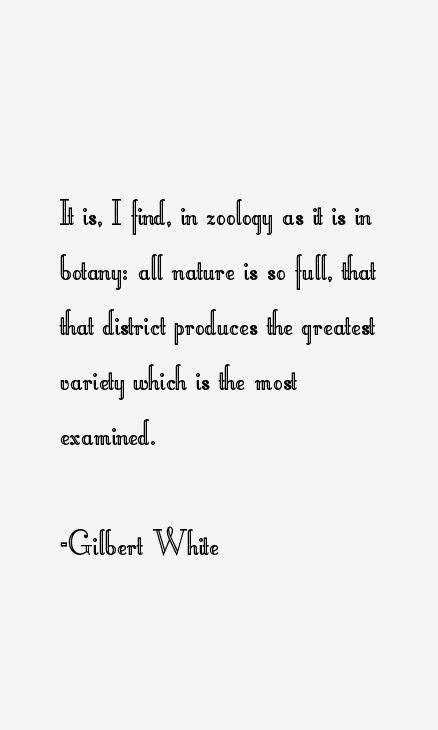 Gilbert White Quotes