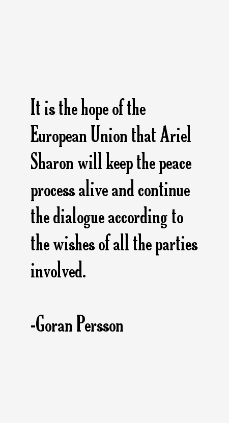 Goran Persson Quotes