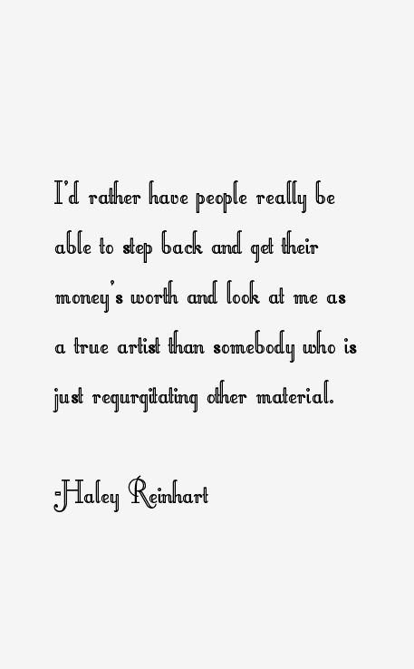 Haley Reinhart Quotes