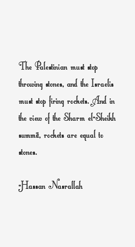 Hassan Nasrallah Quotes