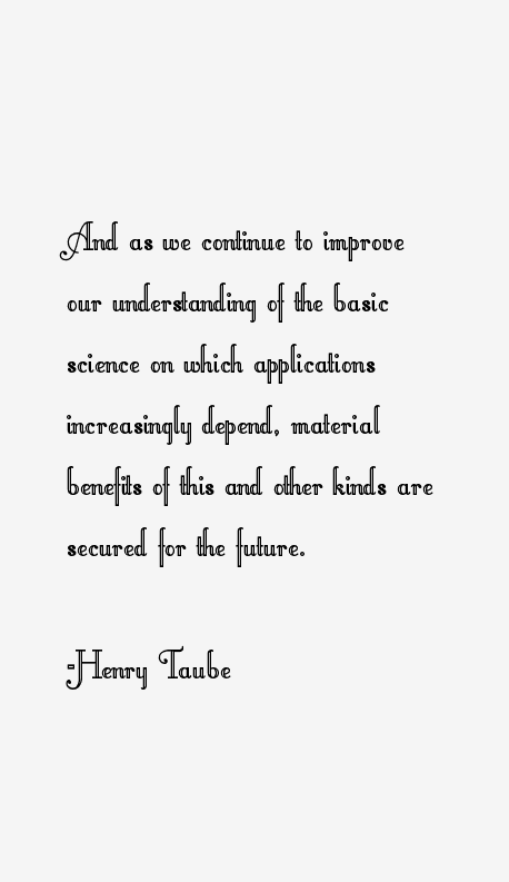 Henry Taube Quotes