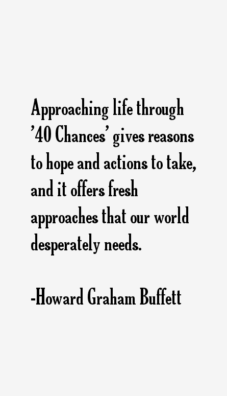 Howard Graham Buffett Quotes
