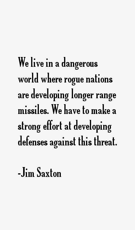 Jim Saxton Quotes