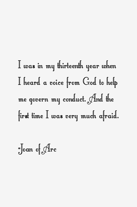 Joan of Arc Quotes