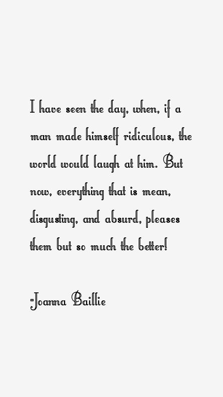 Joanna Baillie Quotes