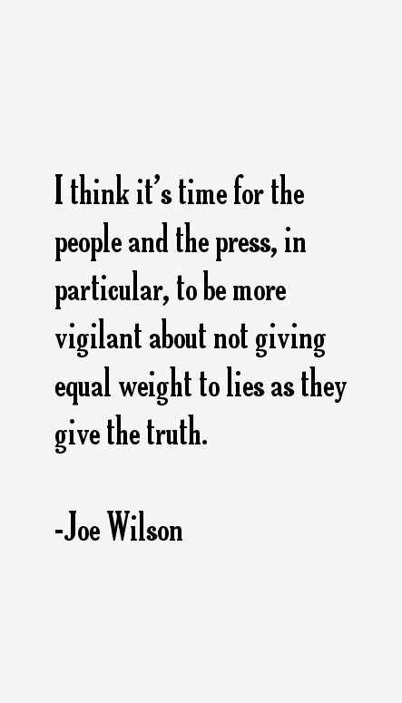 Joe Wilson Quotes