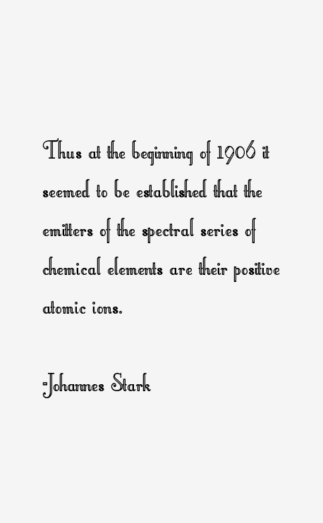 Johannes Stark Quotes