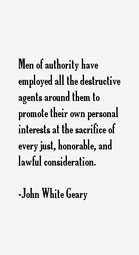John White Geary Quotes