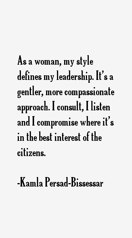 Kamla Persad-Bissessar Quotes