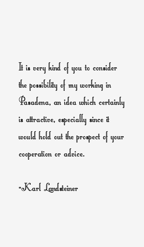 Karl Landsteiner Quotes