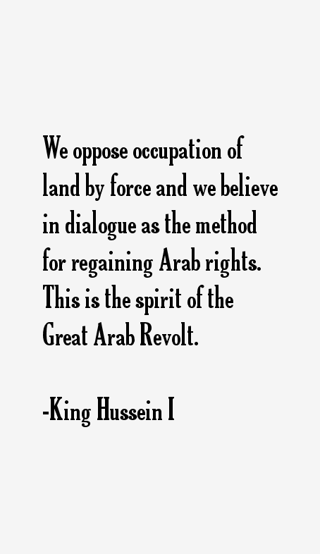 King Hussein I Quotes